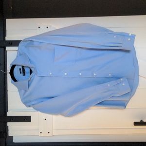 Pronto Uomo Slim Fit Queen's Oxford Dress Shirt, Light Blue 16 34/35